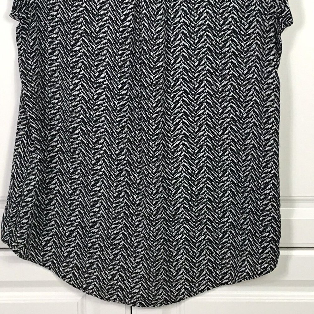 Daniel Rainn Size M Bernal Split Neck Blouse Blac… - image 8